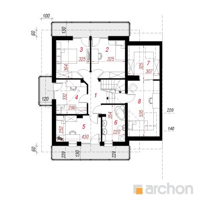  Maja budleiades (B) 2. korruse plaan
